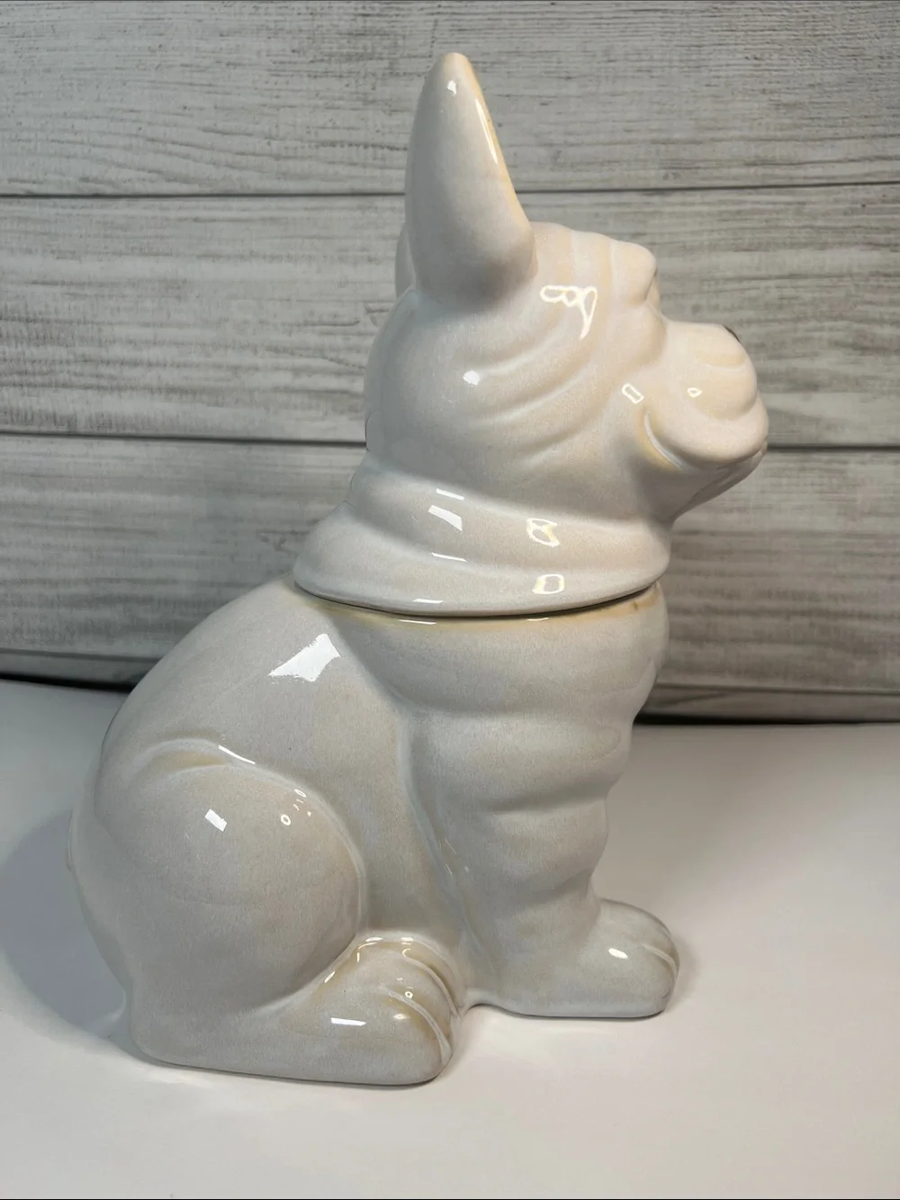 *****SOLD******Cravings by Chrissy Teigen French Bulldog Stoneware Cookie Jar